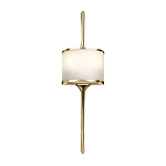 Бра вертикальное с белым полукруглым плафоном и длинным стержнем S Kichler варинант исполнения - 7 | Loft Concept в Тюмени