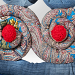 Кукла из одежды и павлопосадских платков Rusalka Blue Jeans варинант исполнения - 3 | Loft Concept в Тюмени