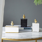 Мраморная шкатулка с бюстом из металла KELLY WEARSTLER варинант исполнения - 9 | Loft Concept в Тюмени