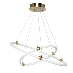 Люстра подвесная с двумя пересекающимися белыми светодиоидными кольцами Luke Lampco Tracer Lamp варинант исполнения - 2 | Loft Concept в Тюмени