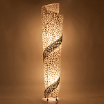 Торшер из перламутра на металлическом каркасе Indonesian Spiral 2 варинант исполнения - 4 | Loft Concept в Тюмени