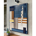 Панно из шнура Синяя геометрическая абстракция wall panel line Blue варинант исполнения - 2 | Loft Concept в Тюмени