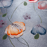 Обои ручная роспись Falling Flowers Standard colourway on Flash metallic silk варинант исполнения - 2 | Loft Concept в Тюмени
