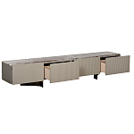 Тумба под телевизор серая с мраморной столешницей Uniqueness Marble варинант исполнения - 2 | Loft Concept в Тюмени