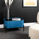 Тумба прикроватная чёрно-голубая с  ящиком Blue Cabinet варинант исполнения - 5 | Loft Concept в Тюмени