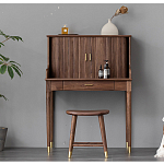 Туалетный стол деревянный с ящиком и зеркалом Moon Walnut Furniture варинант исполнения - 3 | Loft Concept в Тюмени