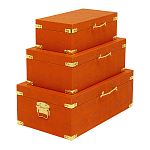 Комплект оранжевых чемоданов Golden Twigs варинант исполнения - 2 | Loft Concept в Тюмени