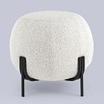 Пуф в ткани букле молочного цвета Pikelet варинант исполнения - 2 | Loft Concept в Тюмени