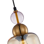 Подвесной светильник со стеклянным плафоном янтарного цвета Prestige варинант исполнения - 3 | Loft Concept в Тюмени