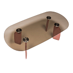 Обеденный стол со стеклянной столешницей и розовыми ножками с тканевой обивкой Wrigley варинант исполнения - 1 | Loft Concept в Тюмени