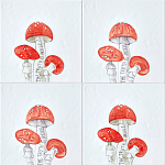 Плитка с узором Мухомор варинант исполнения - 1 | Loft Concept в Тюмени