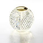 Настольная лампа с прозрачным шарообразным плафоном на цилиндрической подставке Crystal Globule варинант исполнения - 4 | Loft Concept в Тюмени