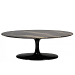 Стол журнальный овальный с столешницей из искусственного мрамора Alonso Gloss варинант исполнения - 1 | Loft Concept в Тюмени