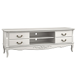 ТВ-тумба белая из массива бука с 4-мя ящиками и 2-мя полками White Provence варинант исполнения - 1 | Loft Concept в Тюмени