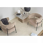 Кресло полукруглое мягкое с буклированной обивкой Armchair with Boucle Upholstery варинант исполнения - 5 | Loft Concept в Тюмени