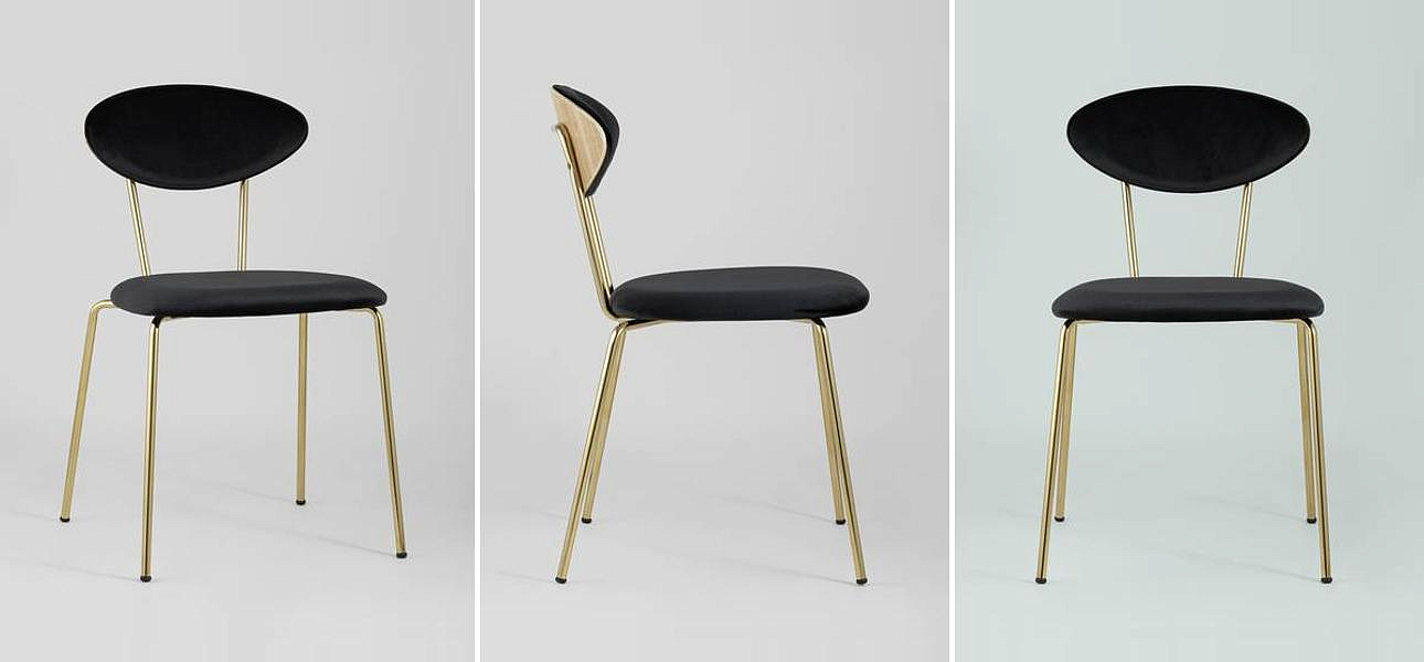 Стул Stanley II Черный Велюр - Loft-Concept в Тюмени