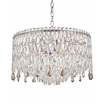 Люстра круглая с хрустальными подвесками на серебряном каркасе Roul Crystal Light варинант исполнения - 5 | Loft Concept в Тюмени