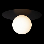 Потолочный светильник с белым шарообразным плафоном и черным круглым основанием Matisse варинант исполнения - 1 | Loft Concept в Тюмени
