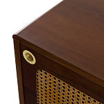 ТВ-тумба из ореха с плетеным декором Eland Wooden Wicker TV Stand варинант исполнения - 6 | Loft Concept в Тюмени