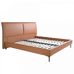 Кровать двуспальная коричневая из экокожи Modern Look варинант исполнения - 2 | Loft Concept в Тюмени