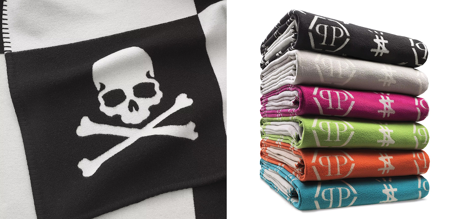 Плед Philipp Plein Plaid Cashmere Skull Плед Philipp Plein Plaid Cashmere Skull - Loft-Concept в Тюмени