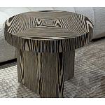Столик журнальный круглый с полосатым узором Zebroids варинант исполнения - 4 | Loft Concept в Тюмени
