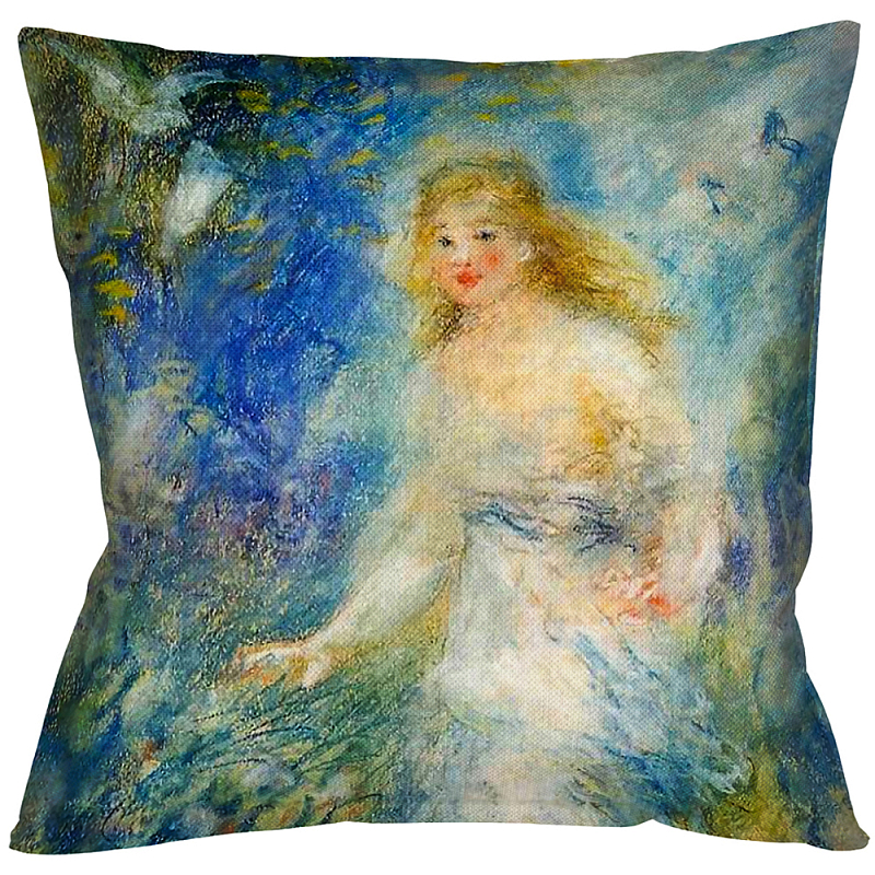Подушка декоративная с принтом Весна Impressionism in Art Мульти Бежевый в Тюмени | Loft Concept 