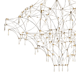 Люстра с тонким металлическим каркасом цвета хром Quasar варинант исполнения - 3 | Loft Concept в Тюмени