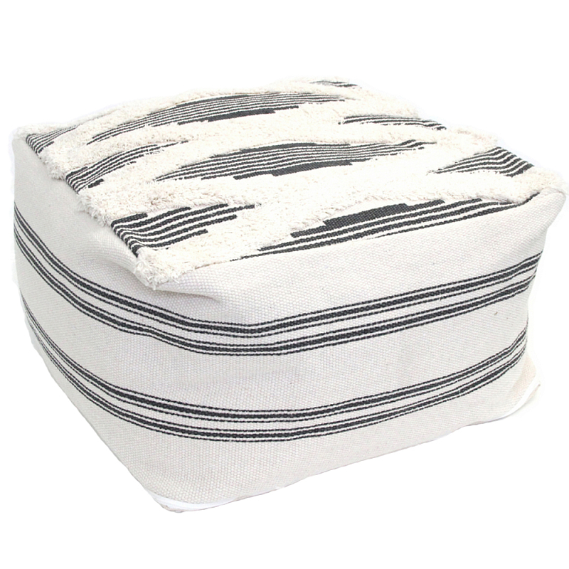 Пуф Black and White Stripe Черный Белый Пуф Black and White Stripe Черный Белый в Тюмени | Loft Concept