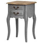 Прикроватная тумба из массива березы серая Grey Montmartre Provence Bedside Table варинант исполнения - 1 | Loft Concept в Тюмени