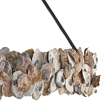 Люстра круглая с абажуром из устричных раковин Sea Ravens варинант исполнения - 1 | Loft Concept в Тюмени