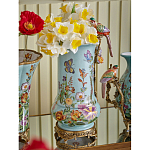 Ваза с птичкой из фарфора с бронзовыми элементами Garden of Eden варинант исполнения - 6 | Loft Concept в Тюмени