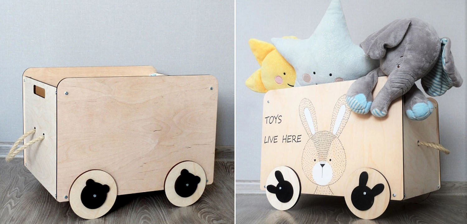 Ящик Wooden Box Bunny Ящик Wooden Box Bunny - Loft-Concept в Тюмени
