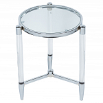 Приставной столик со стеклянной столешницей Deimos варинант исполнения - 1 | Loft Concept в Тюмени