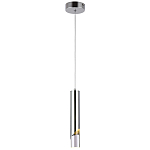 Подвесной светильник Metal Acrylic Tube Chrome Hanging Lamp варинант исполнения - 2 | Loft Concept в Тюмени
