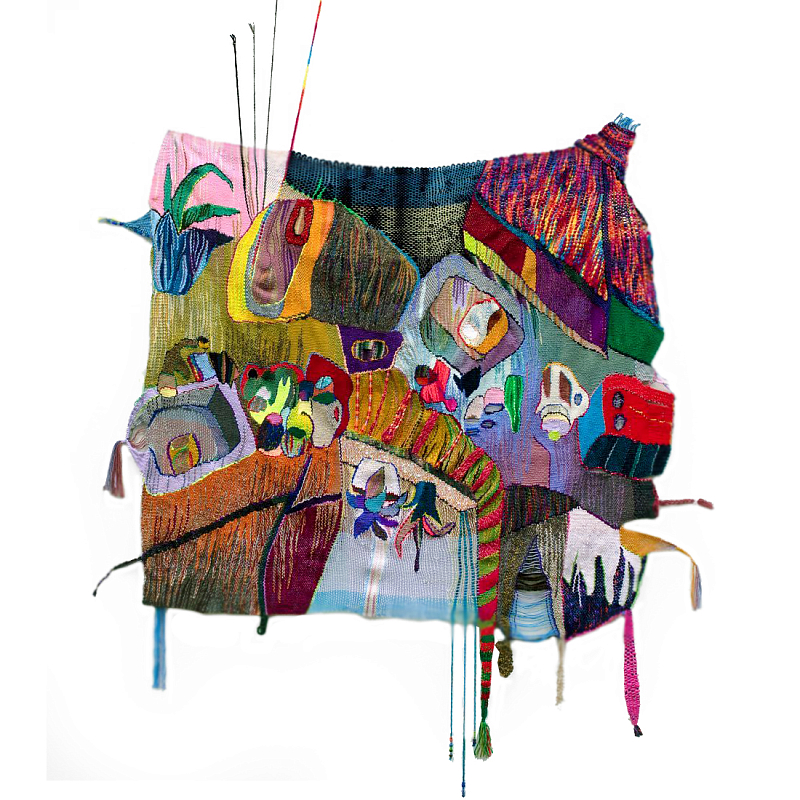 Панно гобелен яркие Пространство-Время TimeSpace Multicolor Мульти в Тюмени | Loft Concept 