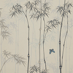 Обои ручная роспись Distant Bamboo Special Colourway on white dyed paper варинант исполнения - 1 | Loft Concept в Тюмени