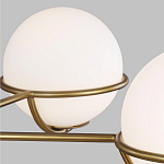 Люстра с 5-ю белыми шарообразными плафонами в сферические каркасах Feiss варинант исполнения - 4 | Loft Concept в Тюмени