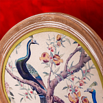 Полукресло из массива бука бежевое с изображением птиц и цветов Beige Green Chinoiserie Garden Chair варинант исполнения - 4 | Loft Concept в Тюмени