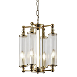 Люстра 4-мя прозрачными цилиндрическими плафонами Jeanette варинант исполнения - 1 | Loft Concept в Тюмени