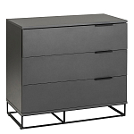 Комод цвета графит с 3-мя ящиками Strict Lines  варинант исполнения - 1 | Loft Concept в Тюмени