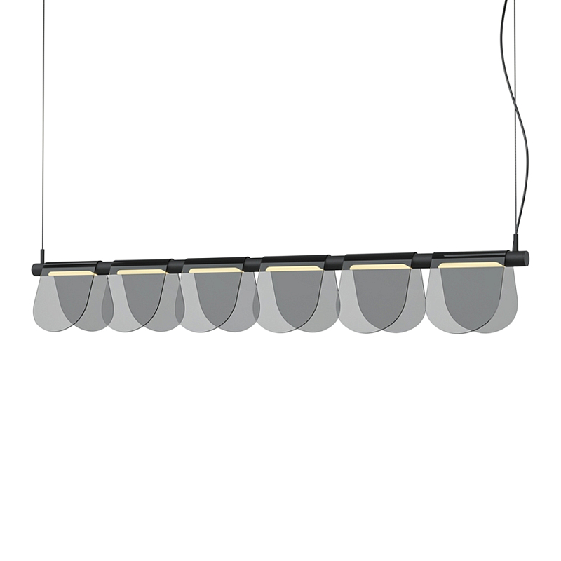 Люстра подвесная Fluffy 3000К 30Вт Серый Черный в Тюмени | Loft Concept 