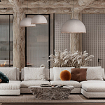 Подвесной светильник в форме купола белого цвета с ажурной бахромой Tactile Line варинант исполнения - 12 | Loft Concept в Тюмени