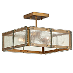 Потолочный светильник квадратный из толстого литого стекла Cast Glass варинант исполнения - 1 | Loft Concept в Тюмени