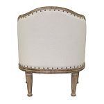 Кресло низкое с мягкой обивкой из льна на 4-х деревянных ножках Emile Armchair beige варинант исполнения - 2 | Loft Concept в Тюмени