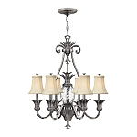 Люстра с 7-ю кремовыми текстильными абажурами Hinkley варинант исполнения - 2 | Loft Concept в Тюмени
