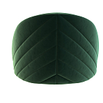 Барный стул со спинкой и металлической подставкой на 4-х деревянных ножках Зеленый Велюр Vendramin Chair варинант исполнения - 3 | Loft Concept в Тюмени