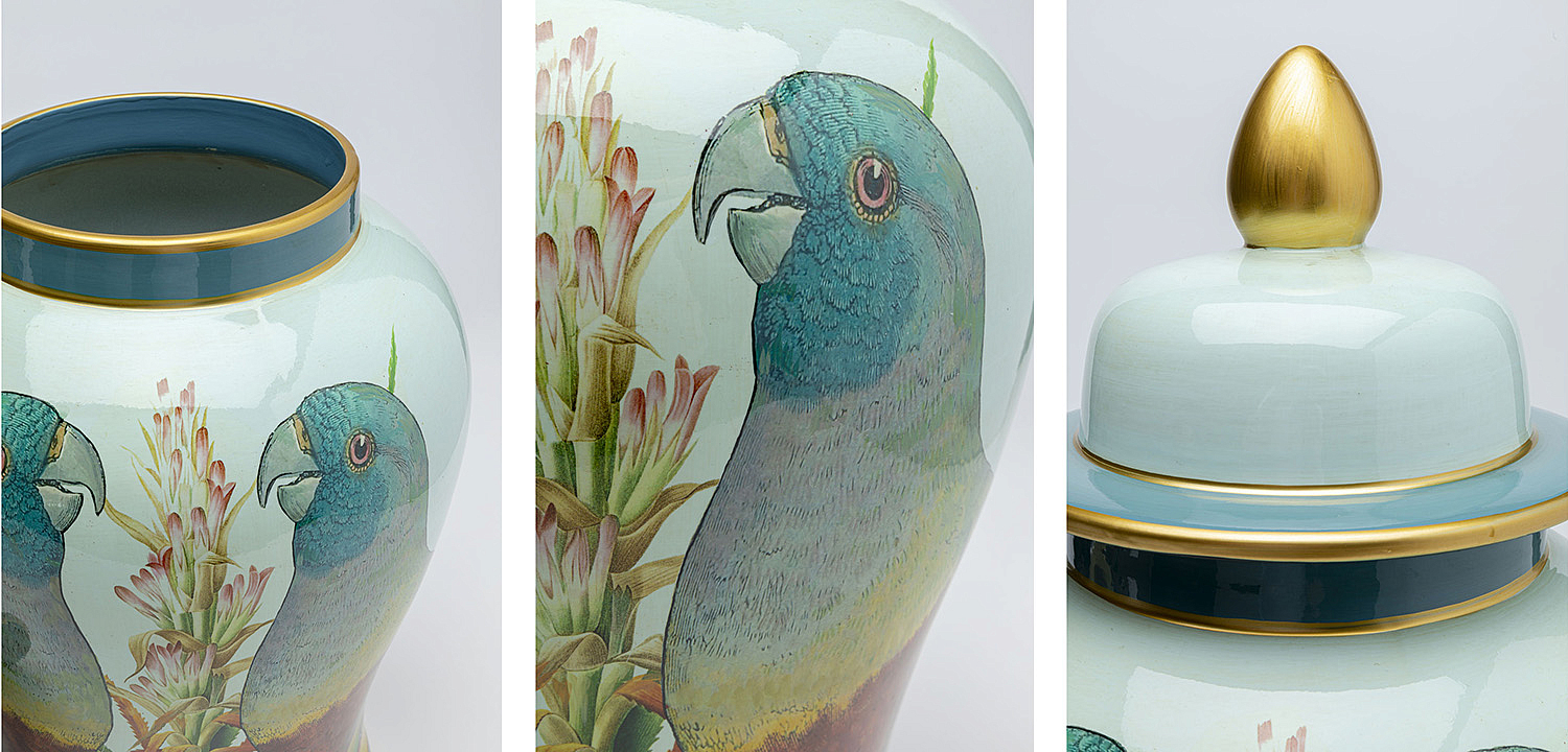 Ваза Porcelain Vase Parrots Ваза Porcelain Vase Parrots - Loft-Concept в Тюмени