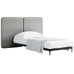 Кровать с большим мягким изголовьем Unity Grey Bed варинант исполнения - 8 | Loft Concept в Тюмени