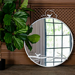 Зеркало настенное в раме белого цвета с декором птица на ветке Mirror Portal варинант исполнения - 2 | Loft Concept в Тюмени